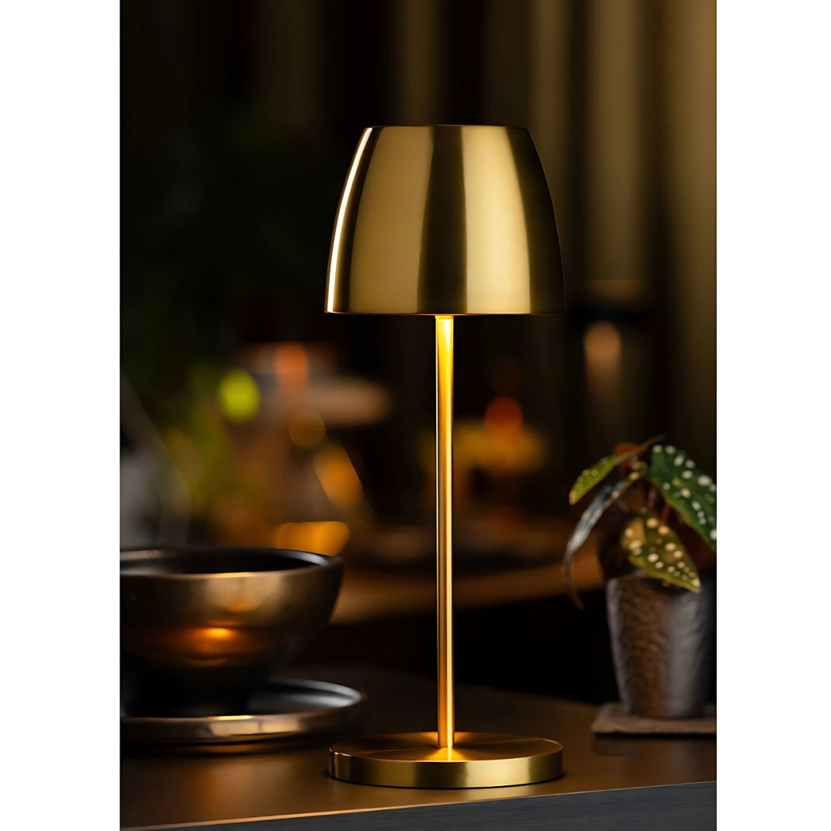 Montserrat LED Cordless Lamp Brushed Gold 30cm